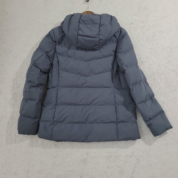 NEW 32 Degrees Heat Womens M Puffer Jacket With Hood Medium Navy Coat - Picture 2 of 6